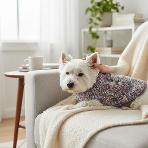 Handmade dog sweater. Will fit dogs no more than 6 lbs